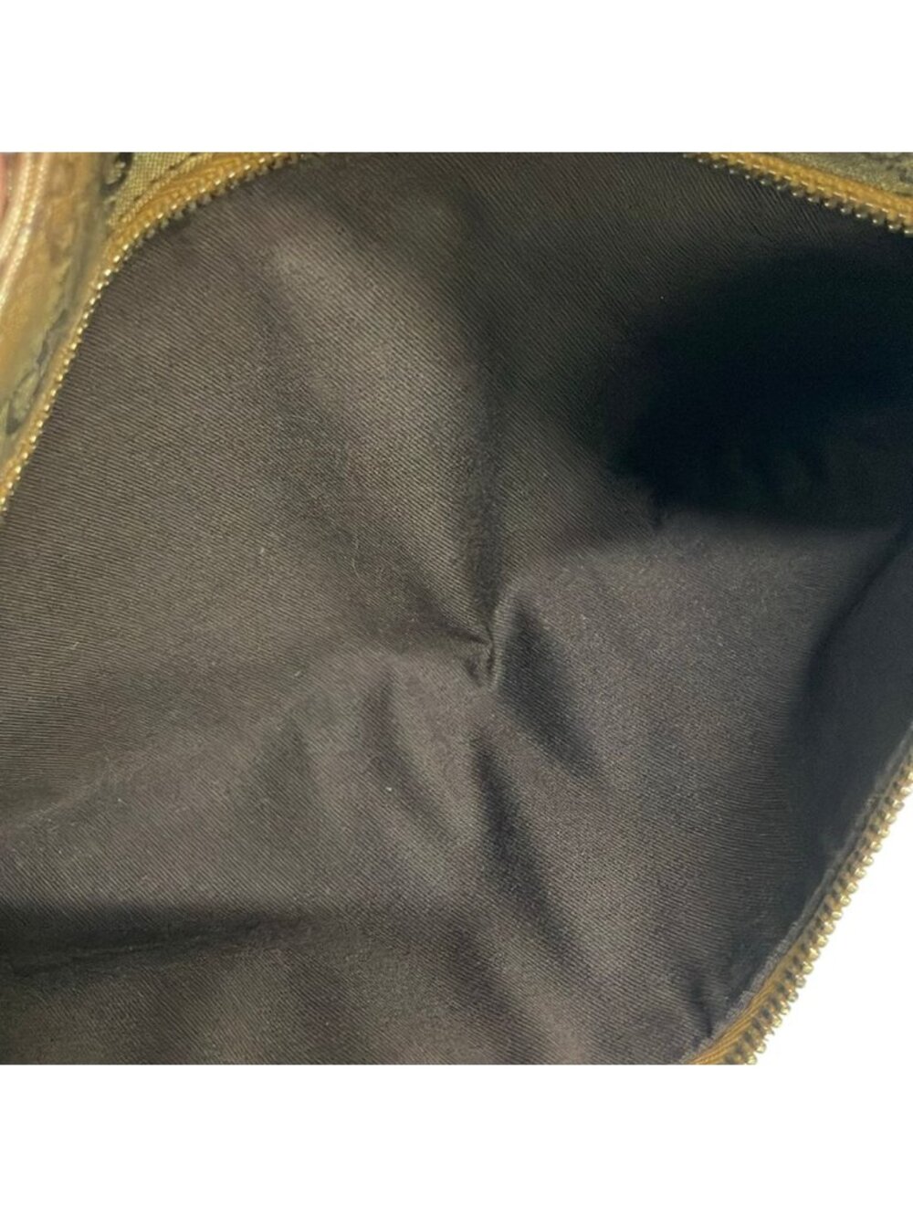 Gucci Waist Pouch Crystal GG Gold Leather - Picture 7 of 13